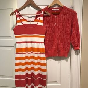Trina Turk dress and sweater set